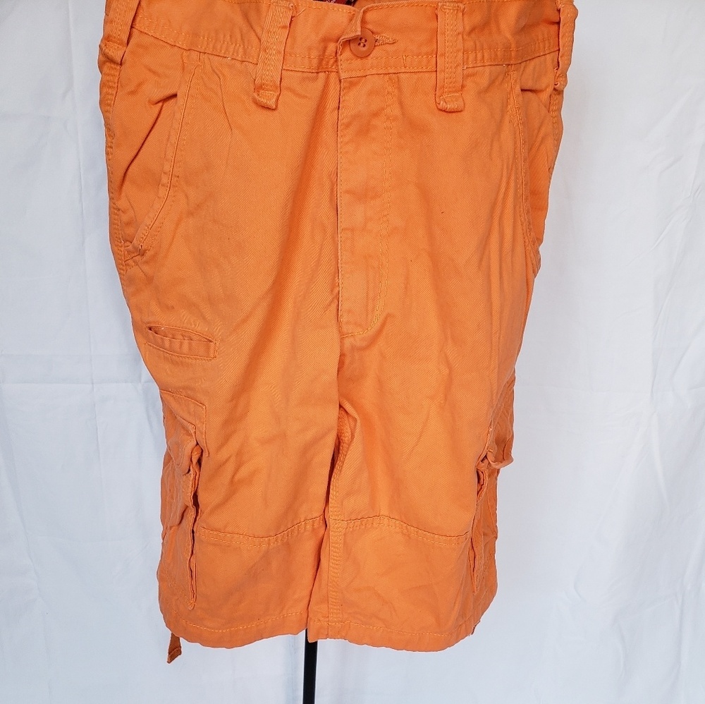 Men's Orange Cargo Shorts
